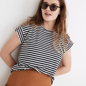 NWT madewell linen blend asbury tee